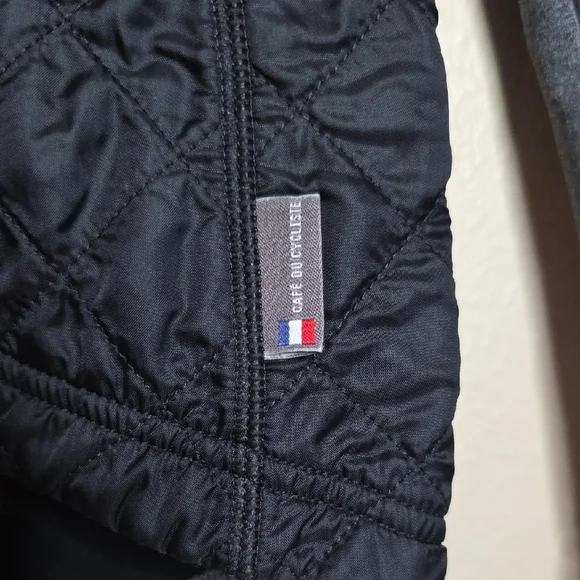 Cafe du Cycliste Heidi Jacket Women Medium Black Gray Insulated Winter Cycling - Picture 8 of 12